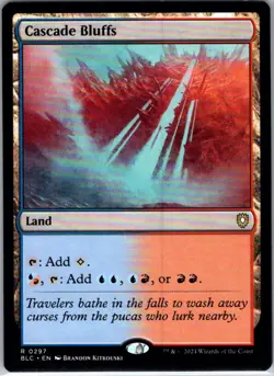 Cascade Bluffs 297 R Commander: Bloomburrow MTG Near Mint - Land - Image 1