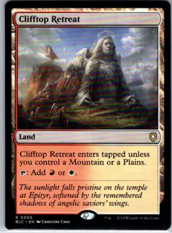 Clifftop Retreat 300 R Commander: Bloomburrow MTG Near Mint - Land - Image 1