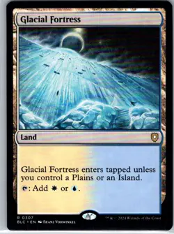 Glacial Fortress 307 R Commander: Bloomburrow MTG Near Mint - Land - Image 1