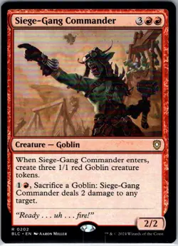 Siege-Gang Commander 202 R Commander: Bloomburrow Near Mint - Image 1