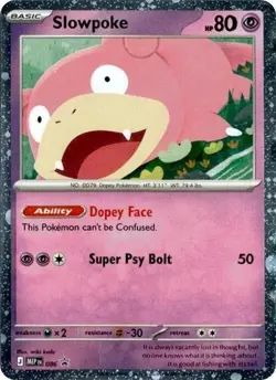 Slowpoke MEP 086 -Pokemon Pitch Black -Mega Evolutions - Promo Cosmos Holo Card - Image 1