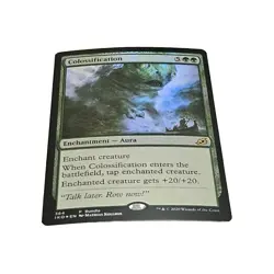 MTG Magic The Gathering Colossification Foil Promo Green Commander - Image 1