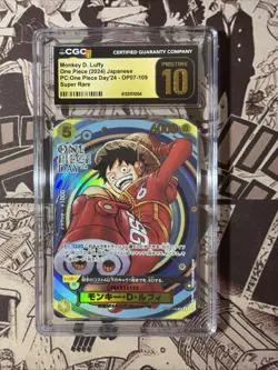 CGC Pristine 10 Monkey.D.Luffy One Piece Day 2024 Japanese OP07-109 Promo - Image 1