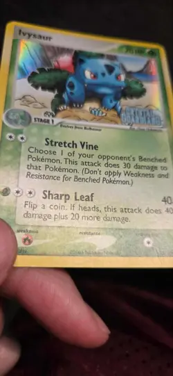 Pokemon Card Crystal Guardians Ivysaur 35/100 Reverse Holo Uncommon STAMPED - Image 4