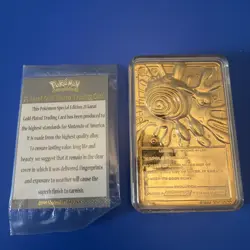 Pokemon Poliwhirl 23K Gold Plated Trading Card 99 Burger King & Certificate - Image 2