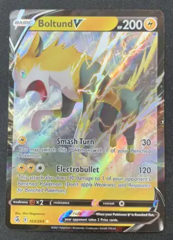 Boltund V 103/264 Fusion Strike Ultra Rare Holo Pokemon TCG Card NM - Image 1