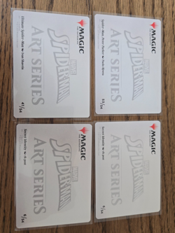 MTG Spider-Man Secret Identity Gold Stamped 6/54 SPM : Art series cards x4 NM - Image 2