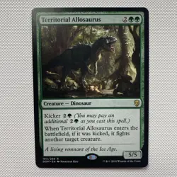 MTG Magic The Gathering TCG Territorial Allosaurus - Rare - Dominaria Dinosaur - Image 1