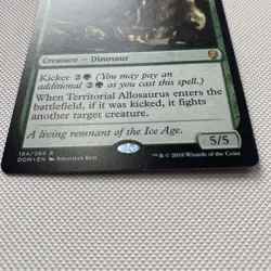 MTG Magic The Gathering TCG Territorial Allosaurus - Rare - Dominaria Dinosaur - Image 3