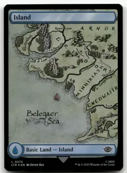 Island (0275) #275 (Foil) (LP) Lord of the Rings LTR Magic MTG - Image 1