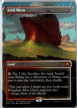 Arid Mesa (Borderless) 109 Mythic Special Guests Magic: The Gathering Near Mint - Image 1