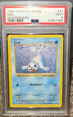 1999 Pokemon Shadowless Seel PSA 9 Mint #41 Base Set - Image 1