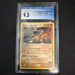 Team Magma's Rhydon 22/95 EX Team Magma vs Aqua CGC 9.5 EN 2004 - Image 1