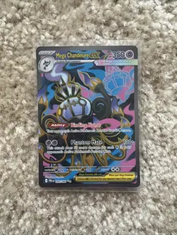 Pokemon Mega Chandelure EX 099/084 - Pitch Black - Full Art NM In Hand - Image 1