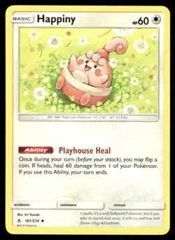 Happiny 161/214 Uncommon Unbroken Bonds Pokemon Lightly Played - Image 1