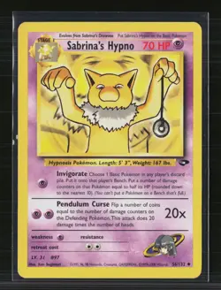 Pokemon 2000 Gym Challenge Sabrina's Hypno #56/132 - Image 1