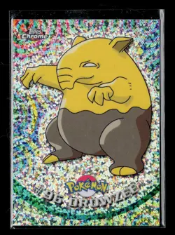 Topps Pokemon Animation Series 2 Topps Chrome #96 Drowzee Parallel Sparkle - Image 1