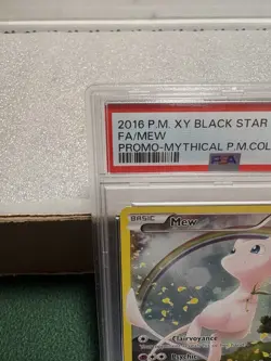 Pokemon TCG: Mew XY110 - XY Black Star Promo 2016 Holo Foil Full Art, PSA 7 NM. - Image 2