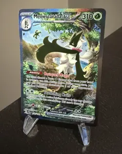 Pokemon TCG Meowscarada ex 256/193 SV02 Paldea Evolved SIR NM - Image 1