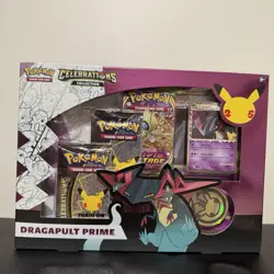 2021 Pokemon 25th Anniversary Celebrations Dragapult Prime Collection Box NEW - Image 1