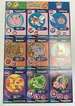 Burger King Pokemon #20 Master Trainer Set Uncut Sheet - Image 1
