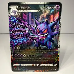 Pokemon Gengar Urban Art Collective Full Art Foil FAN ART NON-TCG - Image 1