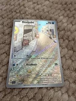 Pokemon TCG Slowpoke 204/198 Scarlet & Violet Base Set Illustration Rare - Image 1