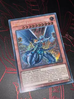 LCKC-DE008 LEUCHTENDER BLAUAUGIGER DRACHE Secret Rare Yugioh NM - Image 2