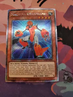 Yugioh RA03-EN234 Machina Gearframe – Platinum Secret Rare 1st Edition - Image 1