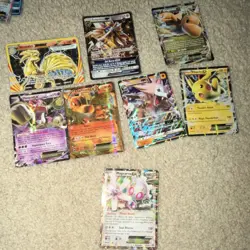 Pokemon TCG Foil EX GX Card Lot Ninetales Solgaleo Dragonite Pikachu Hoopa - Image 1