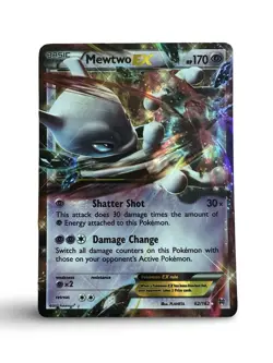 Pokemon Mewtwo EX 62/162 Ultra Rare Holo Breakthrough English TCG Card 170 HP - Image 1