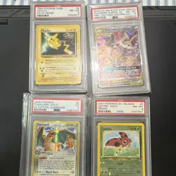 Pokemon Graded Pokemon TCG 4-Card Promo Holo Lot Pikachu Charizard Ledyba 1999 - Image 1