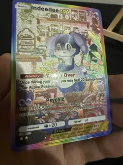 Indeedee Ex Pokemon Pocket Card TCG DISPLAY ART CARD - Image 2