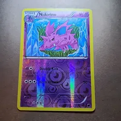 Pokemon TCG Nidorino Reverse Holo Uncommon Card 44/108 Plasma Freeze - Image 1