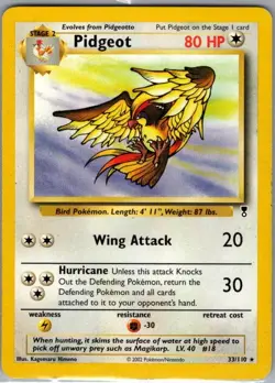 Pidgeot 24/64 Non Holo Jungle - Pokemon Card - LP - Image 1