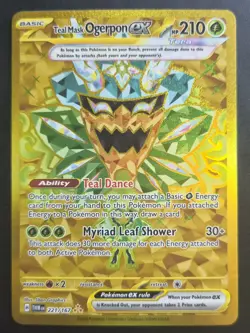 Pokemon Card - Teal Mask Ogerpon EX -Twilight Masquerade -221/167 -Hyper Rare - Image 1