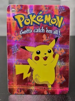 Pikachu #025 2000 Pokemon Vending Prism Holo Sticker Card - Image 1