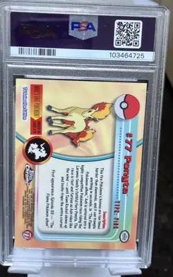 PONYTA Pokemon 2000 Topps Chrome PSA 10 Gem Mint 🔥 #77 Pokemon T.V. TTF! - Image 2