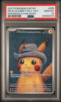 2023 Pokemon Van Gogh Pikachu With Grey Felt Hat SVP 085 PSA 10 - Image 1