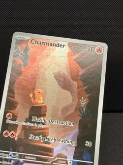 IMPERFECT NM Pokemon TCG Charmander 168/165 SV 151 Illustration Rare English - Image 4