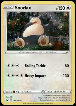 Pokemon Snorlax - (Cosmos Holo) Promo Blister Exclusives 140/202 NM Holo - Image 1