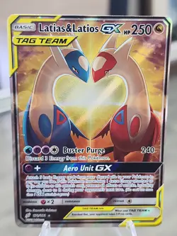 Pokemon Latias & Latios GX TAG TEAM Alternate Full Art Ultra Rare Holo 170/181 - Image 1