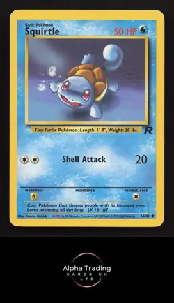 Squirtle 68/82 Common Team Rocket Pokemon Unlimited Moderately Played - Image 1