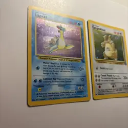 Vintage Pokemon Holo Lapras & Kangaskhan WOTC MP-LP - Image 3