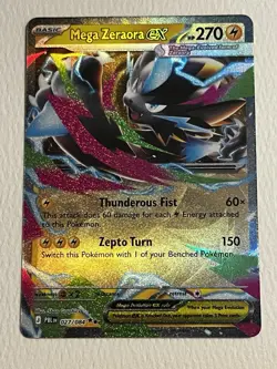 Pokemon Mega Zeraora EX Holo Pitch Black 027/084 Pokemon TCG English. NM - Image 1