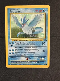 Pokemon TCG Articuno 2/62 Fossil Holo Rare Unlimited WOTC 1999 NM Pokemon - Image 1