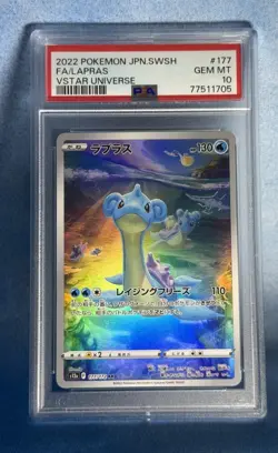 Pokemon TCG Lapras 177/172 VSTAR Universe AR Holo JP 2022 PSA 10 - Image 1