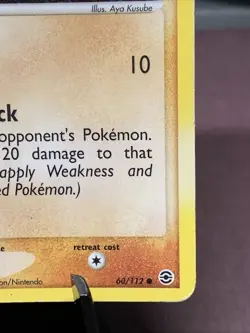 Pokemon TCG Cubone 60/112 EX FireRed & LeafGreen Reverse Holo Rare VTG 2004 - Image 4