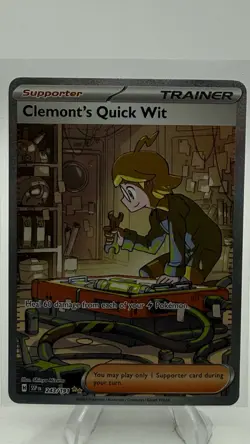 Clemont's Quick Wit 243/191 Sv08: Surging Sparks Full Art Holo English SIR (NM) - Image 1