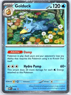 Golduck 008 Cosmo Holo Near Mint ME: Mega Evolution Promo Pokemon Shipnow - Image 1